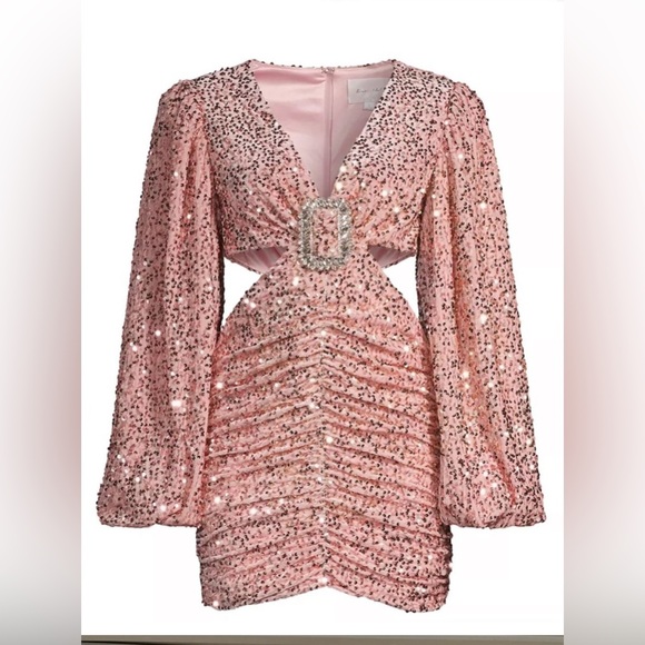 Line & Dot Dresses & Skirts - Line And Dot mini sequined dress pink rose gold Size Small
